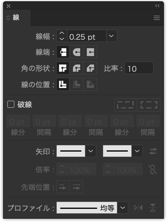最小線幅［0.25pt］